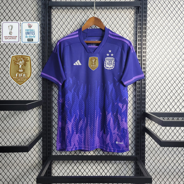 Adidas Argentina Messi Home Jersey 2022 World Cup Champions Kit S / 3 Stars Champions