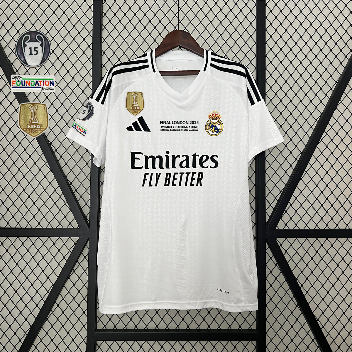 R Madrid UCL Champions 15 Winners Jersey 2024