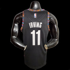 Brooklyn Nets Kyrie Irving 11 City Edition camiseta negra de la NBA