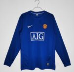 ManchesterUnited2008ThirdBlueRetroJerseyFULLSLEEVE